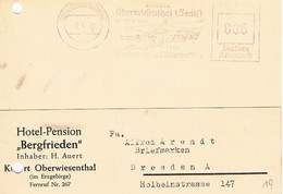 Freistempel Oberwiesental 1946 - Wintersport, Fichtelberg - Meterstamp, EMA - Soviet Zone