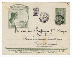 Lettre 1937 Antsirabe Madagascar Entier Postal TSF Tananarive - Lettres & Documents