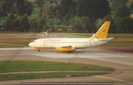 PHOTO RETIRAGE REPRINT AVION AIRCRAFT       BOEING 737 D-ABFW LUFTHANSA ZURICH AIRPORT 1988 AUG - Aviazione