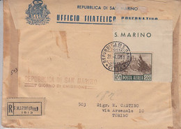 SAN MARINO  1951 -    Posta Aerea - Sassone  97  = - FDC