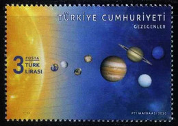 Türkiye 2020 Mi 4600 MNH The Planets, Sun, Solar System, Space - Nuevos