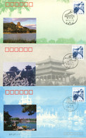 CHINA PRC- Twelve (12) Different BF.JF-1 Silk Covers With 8f Stamps. All Different Scenes Described On The Back. - Collezioni & Lotti