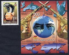 BOSNIAN SERB REPUBLIC 2002 Fight Against Terrorism MNH / **.  Michel 233, Block 6 - Bosnië En Herzegovina