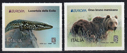 Italy 2021 Europa Endangered National Wildlife Bear Lizard 2v MNH - Beren