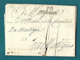 Var - Toulon Pour Martigues - LAC De 1818 écrite Aux Hospices Civils. 1818 - 1801-1848: Précurseurs XIX