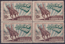 1948-277 CUBA REPUBLICA 1948 10c CENT ANTONIO MACEO EQUESTRIAN ORIGINAL GUM. - Unused Stamps