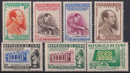 1951-400 CUBA REPUBLICA MNH 1951 JOSE RAUL CAPABLANCA AJEDREZ CHESS. - Unused Stamps