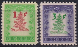 1952-479 CUBA REPUBLICA MH 1952 CHRISTMAS TREE NAVIDAD. - Unused Stamps