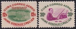 1955-326 CUBA REPUBLICA MH 1955 JAIME GONZALEZ CROCIER FLIGHT CIENFUEGOS. - Unused Stamps