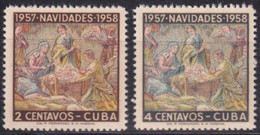 1957-428 CUBA REPUBLICA MNH 1957 CHRISTMAS NAVIDAD NATIVITY NACIMIENTO DE JESUS. - Unused Stamps