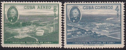 1958-425 CUBA REPUBLICA MNH 1958 TEXTILERA ARIGUANABO DAYTON HEDGES. - Unused Stamps