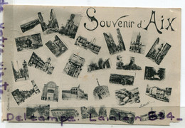 - Souvenir D'Aix En Provence- Multi Vues, Rare, Cachets Convoyeur, écrite, 1907, BE, Scans.  . - Aix En Provence