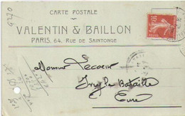 Valentin & Baillon/Paris /LECOEUR/Fabricant De Peignes En Ivoire/Ivry La Bataille/Eure/1909                FACT555 - Droguerie & Parfumerie