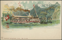 Suisse - UR Sisikon - Schiff - Vierwaldstättersee - Litho - Sisikon