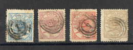 DANEMARK: SERIE DE 4 TIMBRES OBLITERES N°11/14 - Usati