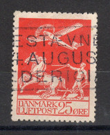 DANEMARK: TIMBRE P.A. OBLITERE N°3 - Airmail