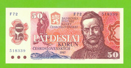 CZECHOSLOVAKIA 50 KORUN 1987  F72  P-96a UNC - Czechoslovakia