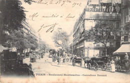 Paris -  Boulevard Montmartre  - Carrefour Drouot - Correspondance De 1902 - Dos Non Divisé - Piazze