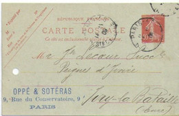 OPPE & SOTERAS/Paris /LECOEUR/Fabricant De Peignes En Ivoire/Ivry La Bataille/Eure/1909             FACT558 - Droguerie & Parfumerie