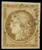 EMISSION DE 1849 - 1a   10c. Bistre-brun, Obl. PC 35( )6, TTB. Br - 1849-1850 Ceres