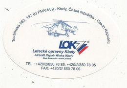 Autocollant , HELICOPTERE , Aviation , LOK, Letecké Opravny Kbely , Aircraft Repair Works Kbely ,Czech Republic , PRAHA - Autocollants