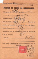 Bulletin De Droits De Magasinage De Colis Postal - Bureau De Poste De Wasselonne Le 20-2-1932 . - Briefe U. Dokumente