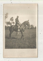 Cp , CARTE PHOTO , Militaria ,militaire ,cavalier , Cheval , Vierge - Characters
