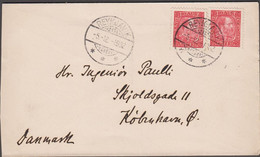 1902. ISLAND. King Christian IX. 10 Aur Red 2 Ex On Beautiful Clean Cover To København From RE... (Michel 39) - JF514596 - Brieven En Documenten