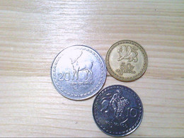 Republic Of Georgia, 3 Münzen, 10, 20 Und 50 Thetri Von 1993. - Numismatiek