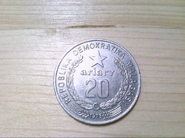 Madagaskar, Repoblika Deokratika Malagasy, 20 Ariary Von 1978. - Numismática