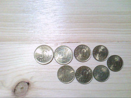 Estland, Eesti Vabariik, Senti, 8 Münzen, 3 X 5 Senti, 3 X 10 Senti, 1 X 20 Senti Und 1 X 50 Senti. - Numismatique