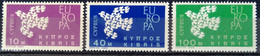 EUROPA 1961 - CHYPRE                   N° 189/191                        NEUF** - 1961