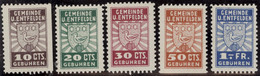 Heimat AG UNTERENDFELDEN Lot 5 Fiskalmarken 10, 20,30, 50 Rp. 1..- Fr. - Fiscaux