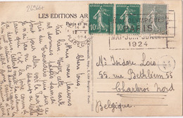 26966# CARTE POSTALE Obl PARIS XVI PLACE CHOPIN 12 V 1924 JEUX OLYMPIQUES MAI JUIN JUILLET OMEC OLYMPICS GAMES CHARLEROI - Ete 1924: Paris