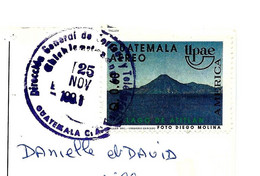 Timbre GUATEMALA - Sur Carte Postale - Guatemala