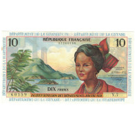 Billet, Antilles Françaises, 10 Nouveaux Francs, KM:5a, SPL+ - Französich-Guyana