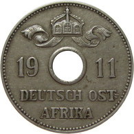 LaZooRo: German East Africa 10 Heller 1911 A XF - Afrique Orientale Allemande