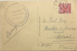 Algérie - Oran - Carte Postale Oran Place Du Maréchal Foch - Cachet Congrès Du 7 Mai 1936 Ouvriers Municipaux - 1936 - Gebraucht