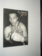Autographe Du Boxeur  MADJID MADHJOUB  (boxe Boxing) Sur Photo - Sport