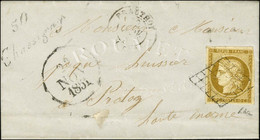 Grille / N° 1 Càd T 15 PRATHOY (50) Cursive 50 / Chassigny Sur Lettre Avec Texte Daté De Mats Le 21 Novembre 1851 Adress - 1849-1850 Ceres