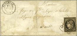 Grille / N° 3 Càd T 15 PUTANGES (59) 10 OCT. 50 Sur Lettre Adressée Au Tarif Réduit De Militaire à Un Voltigeur. - TB. - - 1849-1850 Ceres