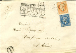 Etoile 1 / N° 22 + 23 Descriptif De Chargement PARIS J Au Recto Sur Lettre Pour Villefranche. 1866. - TB / SUP. - Manual Postmarks