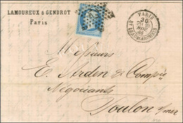 Etoile 12 / N° 22 Càd Taxe 30c PARIS / BT BEAUMARCHAIS. 1866. - SUP. - Manual Postmarks