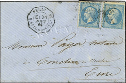 Etoile 20 / N° 22 (2) Càd Octo De Lev Ex PARIS / R. ST DOMque ST GN N° 56 E1 20 AOUT 66 Sur Lettre Pour Conches. - TB /  - Manual Postmarks