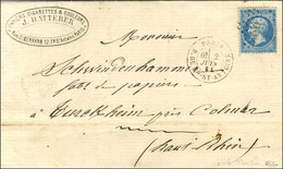 Etoile 23 (variété Tronquée) / N° 22 Càd PARIS / R. DU Fg ST ANTOINE. 1864. - TB / SUP. - R. - Manual Postmarks