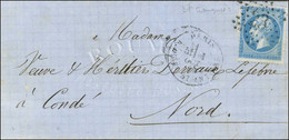 Etoile 23 (variété Tronquée) / N° 22 Càd PARIS / R. DU Fg ST ANTOINE. 1864. - TB / SUP. - R. - Manual Postmarks