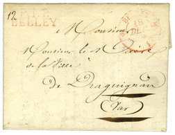 P.1.P. / BELLEY Rouge, Càd Rouge T 12 BELLEY (1). 1830. Rare Association. - TB. - 1801-1848: Precursors XIX