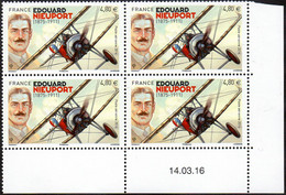 France Coin Daté - N°  80 ** Poste Aérienne - Edouard Nieuport, Son Portrait - " Le Nieuport 11" Au 14.03.16 - Airmail