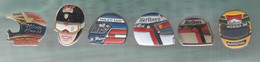 PINS PIN'S CASQUE 1008 AUTO F1 GAILLAC TOUIZA MOTO CROSS MALICO SAAE PANIS FERRARI  MARLBORO LOT 6 PINS TOUS DIFFERENTS - Automobile - F1