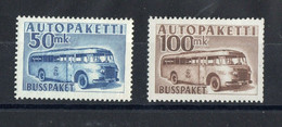 FINLANDE: SERIE DE 2 TIMBRES COLIS POUR AUTOBUS NEUF* N°8/9 - Unused Stamps